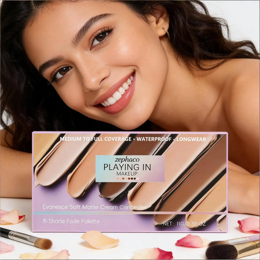 8-Color Concealer Palette Professional Coverage for Dark Circles Blemishes Acne Matte Brightening Long-Lasting Foundation Makeup - AliExpress 66
