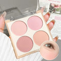 4-color matte blush palette - pinkish purple tones, waterproof, long-lasting natural nude makeup, perfect gift, Korean-style - AliExpress 66