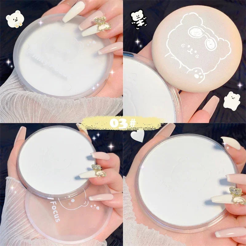 Pressed Powder Transparent White Brighten Oil Control Concealer Lasting Natural Face Makeup Setting Powder Waterproof Cosmetic - AliExpress 66