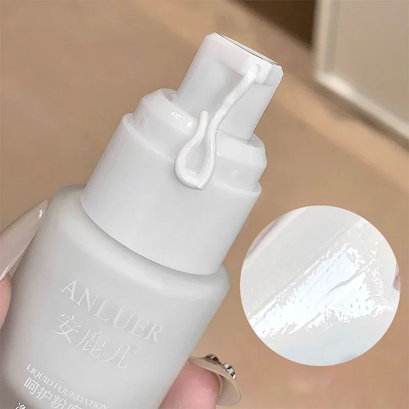 Matte White Liquid Foundation Makeup Waterproof & Long-Lasting Buildable Coverage Primer & Concealer Stick for Halloween Cosplay