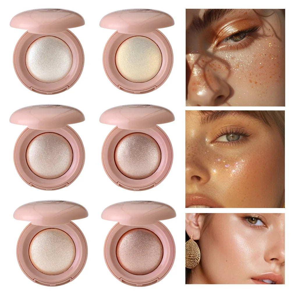Glitter Highlight & Contour Palette Natural Brightening Three?dimensional Facial Shaping Shimmer Face Makeup Cosmetics