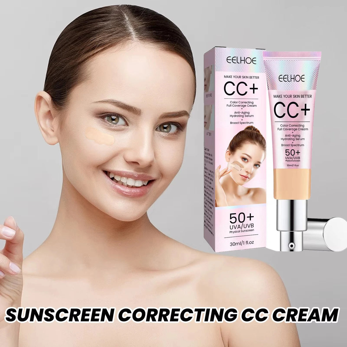 EELHOE CC Foundation Cream Oil Control Pore Covering Even Skin Tone Waterproof Natural Looking Makeup Moisturizing Foundation - AliExpress 66