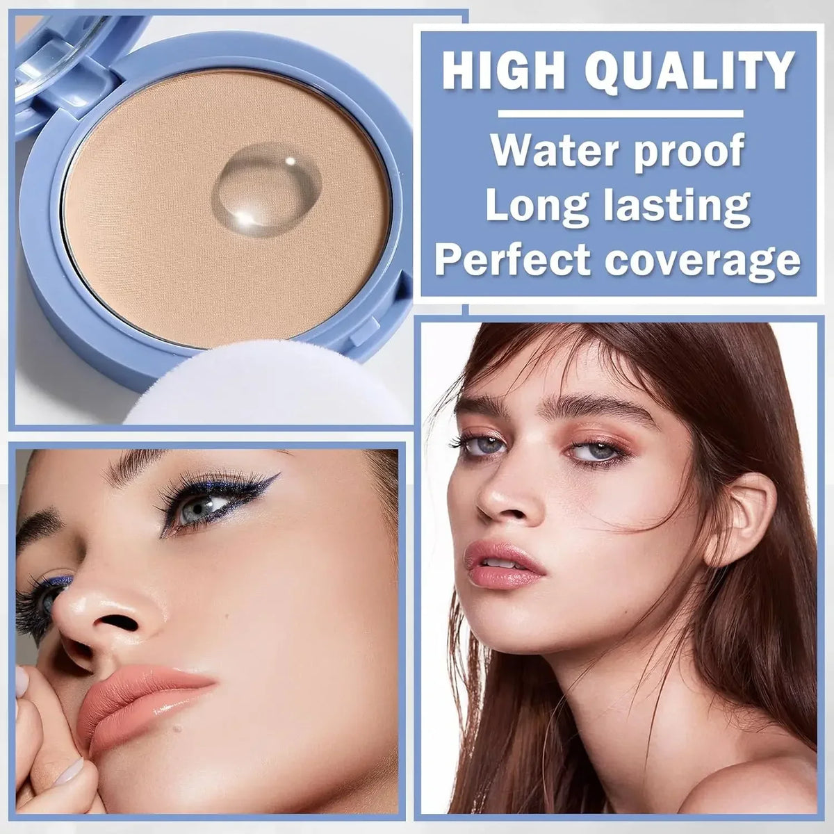Long-Lasting Waterproof Silk Soft Mist Powder Cake Smooth Pressed Face Powder Oil Control Lady Polvo Texture for Makeup - AliExpress 66