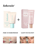 Pore No More Primer & Glow Foundation Set Moisturize Brighten Skin Long Lasting Oil Control Waterproof Sweatproof Primer Kit - AliExpress 66