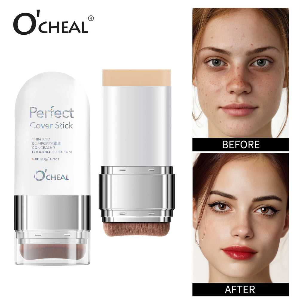 O'CHEAL Perfect Cover Stick Thin And Comfortable Concealer Foundation Cream Stick Instant Natural Waterproof Long-lasting Makeup - AliExpress 66