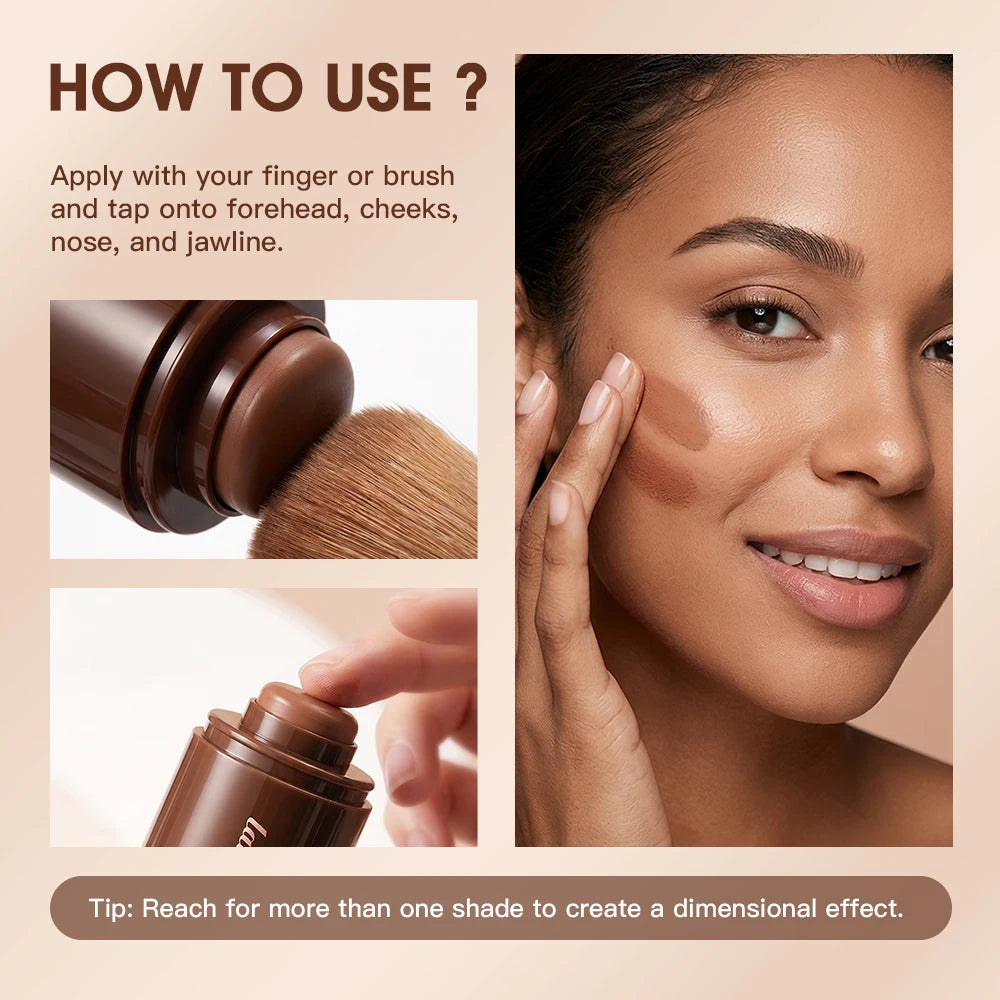 Cream Bronzer Stick Portable Creamy Light Non Sticky Texture Easy Blend For Face Contour Shaping Bronzing Makeup - AliExpress 66