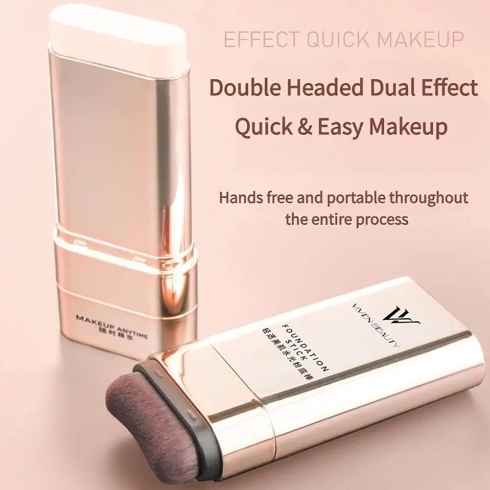 Face Foundation Stick With Brush, Velvet Moist Light Concealer Full Coverage Oil Control Dark Circles Corrector Facial Makeup - AliExpress 66