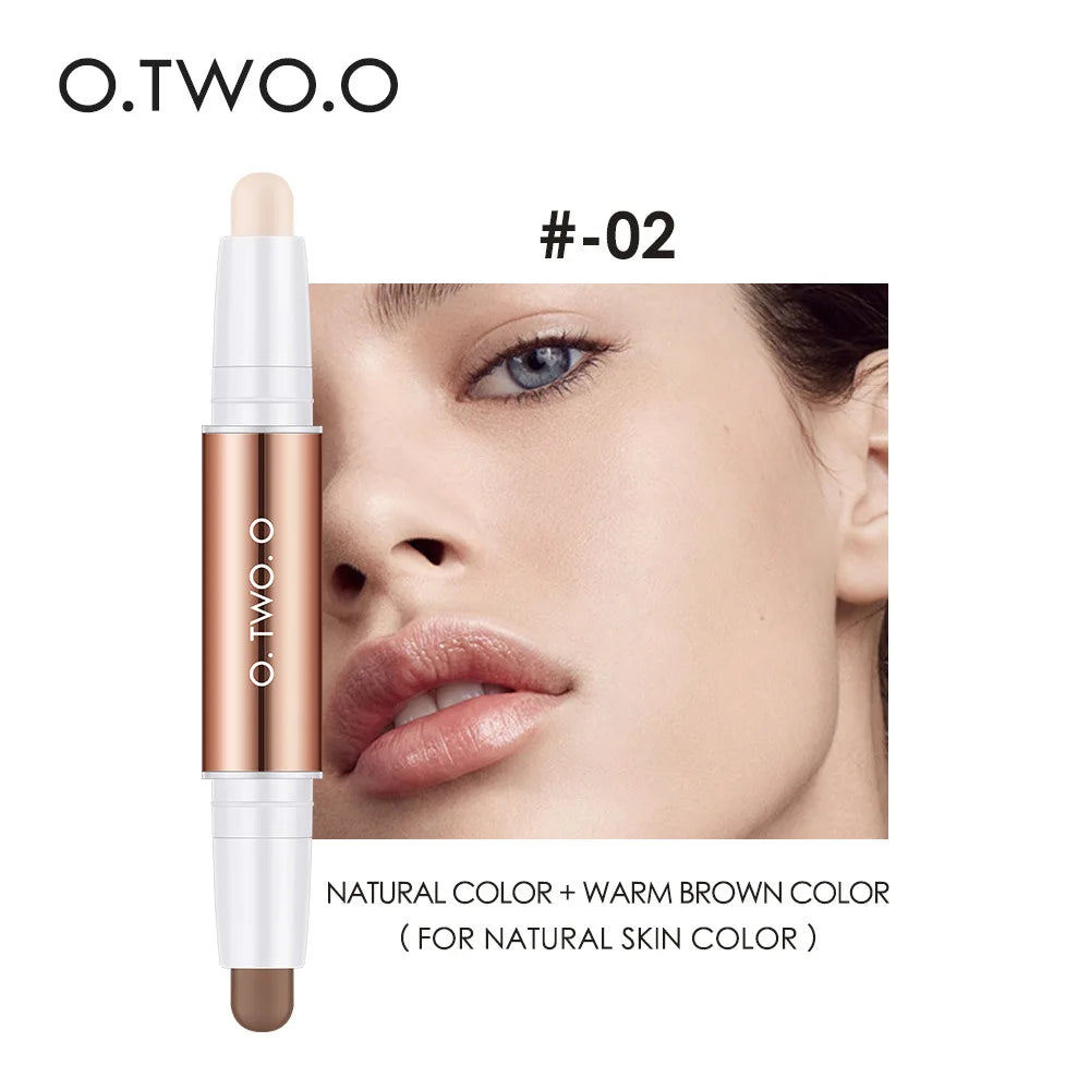 O.TWO.O Double Head Contour Concealer Stick Waterproof Matte Finish Brighten Highlighters Contouring Pen For Face Makeup - AliExpress 66