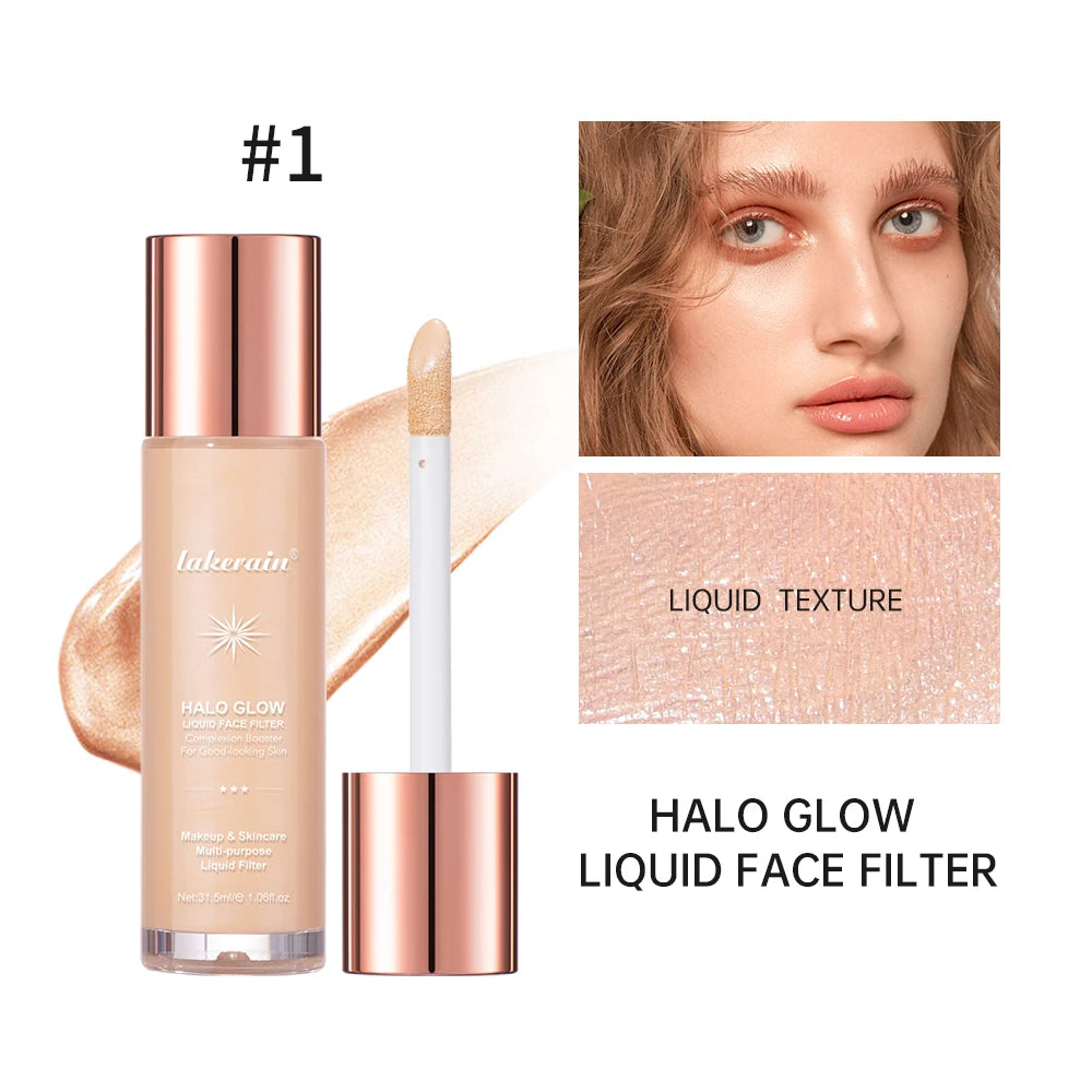 Halo Glow Liquid Face Filter Complexion Booster For A Glowing Liquid Highlighter Face Bronzer Glow Body Face Contour Shimmer Mak - AliExpress 66