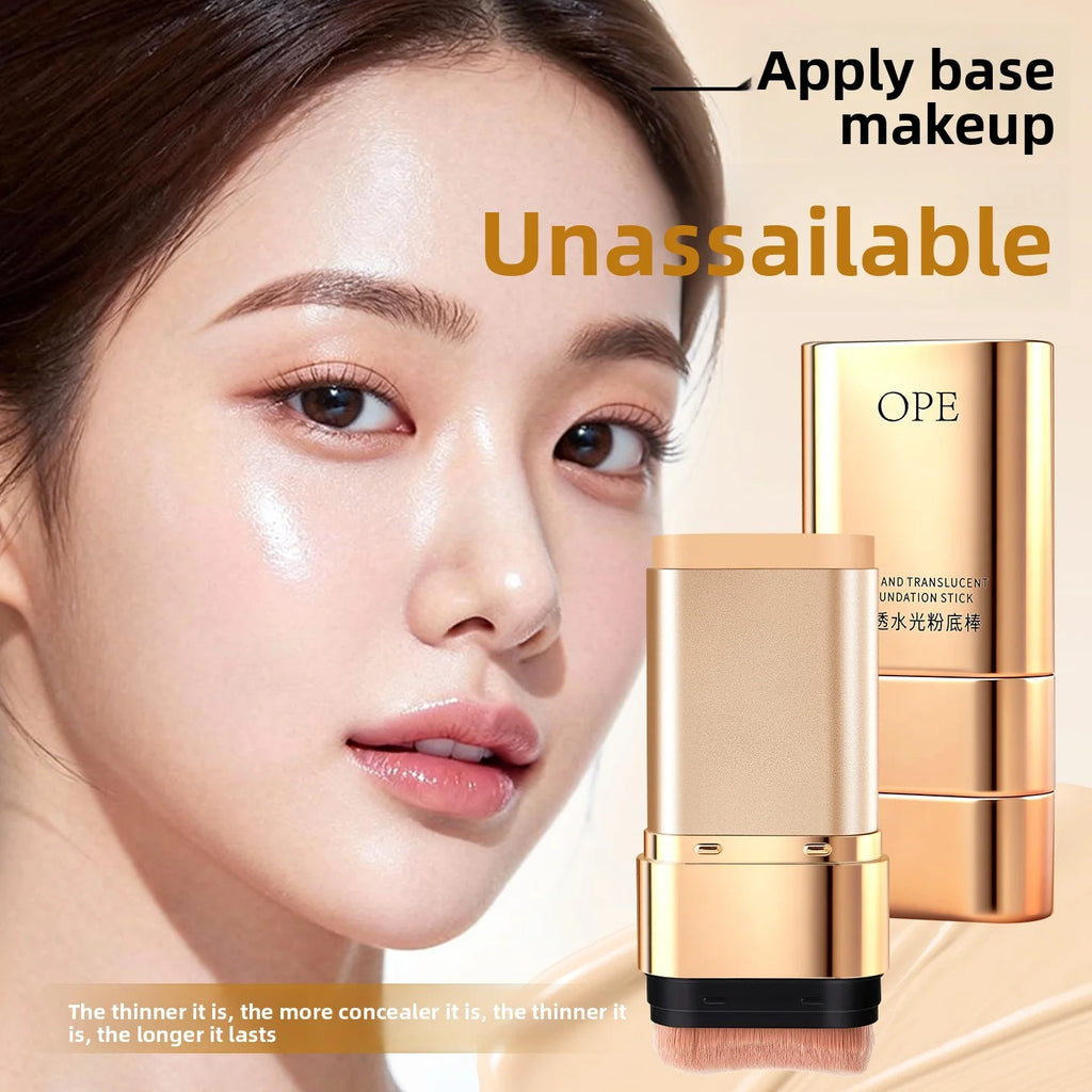 OPE 2-in-1 Concealer Foundation Stick - Slim Portable with Brush, Lightweight Buildable Coverage, Natural Dewy Finish - AliExpress 66