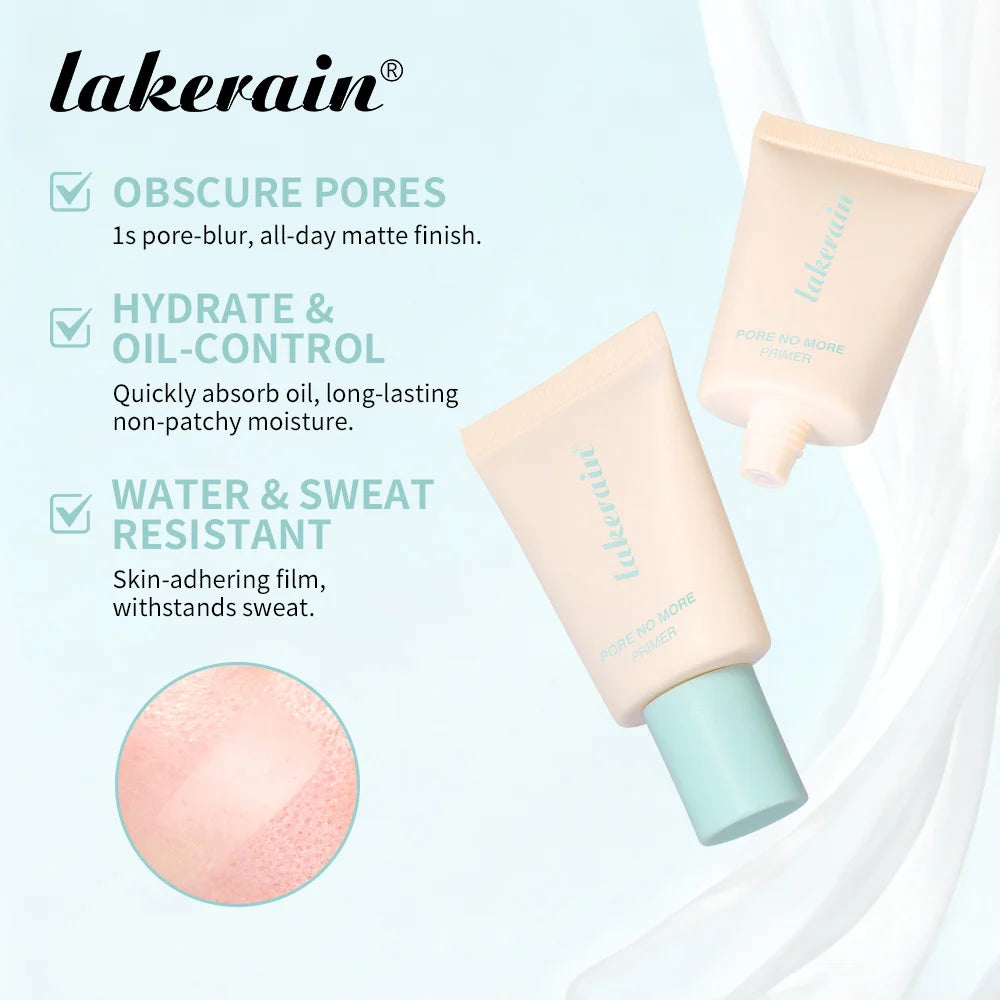Lakerain Pore No More Makeup Primer Long Lasting Oil Control Hidden Pores Smooth Matte Makeup Effect Slightly Concealer Primer - AliExpress 66