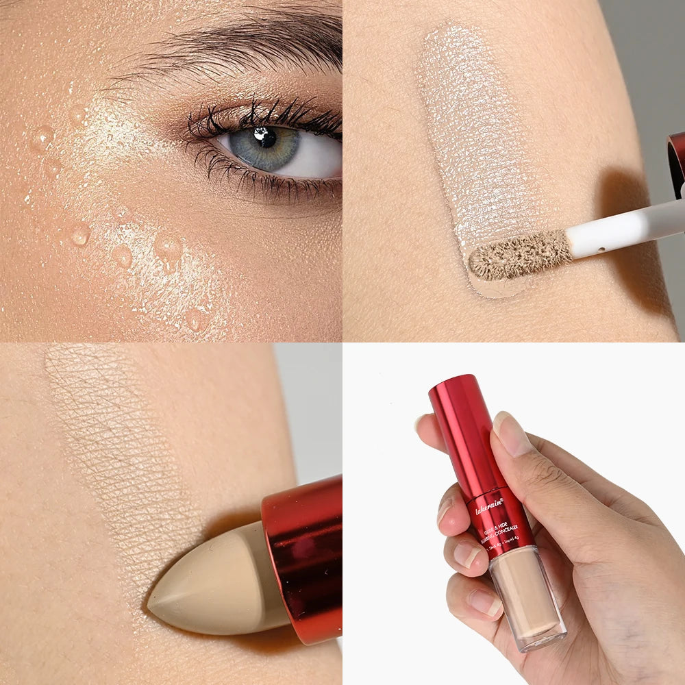 Lakerain 2 IN1 Concealer Fuzzy Stick Hydration Long Lasting Coverage Blemishes Conceals Dark Circles Liquid Concealer Cosmetics - AliExpress 66