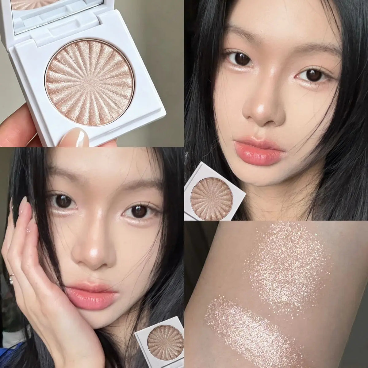 Soft Light Diamond Highlighter Shimmer Glow Face Illuminator Smooth Long Lasting Brightening Cheek Makeup Multiple Shades - AliExpress 66