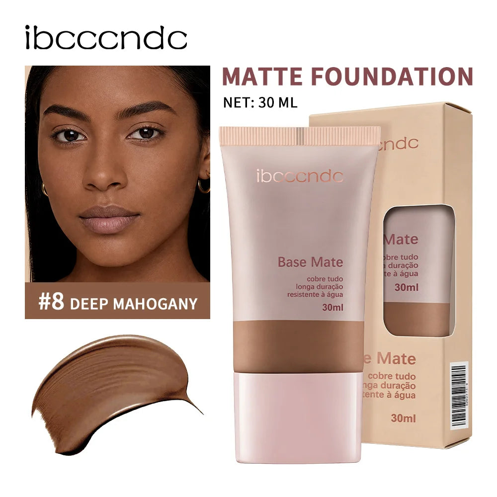 Matte Foundation Natural Coverage Smooth Skin-Friendly Deep Skin-Nourishing Long-Lasting & Waterproof Gentle Cares Foundation