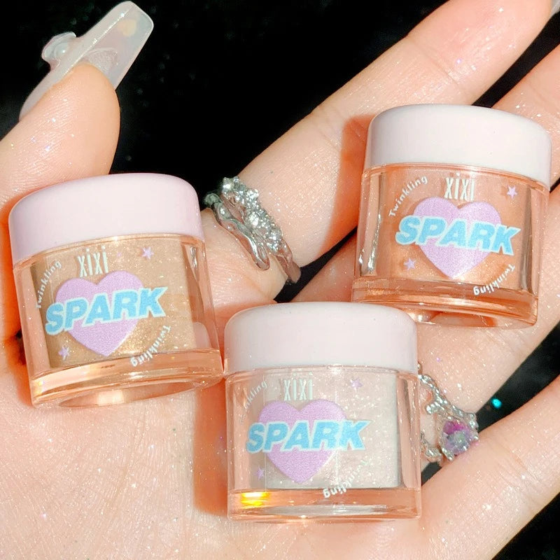 Dream Glitter Highlighter Powder Face Brightening Pearl Three-dimensional Highlighter Powder Shimmer Eye Shadow Makeup Cosmetics