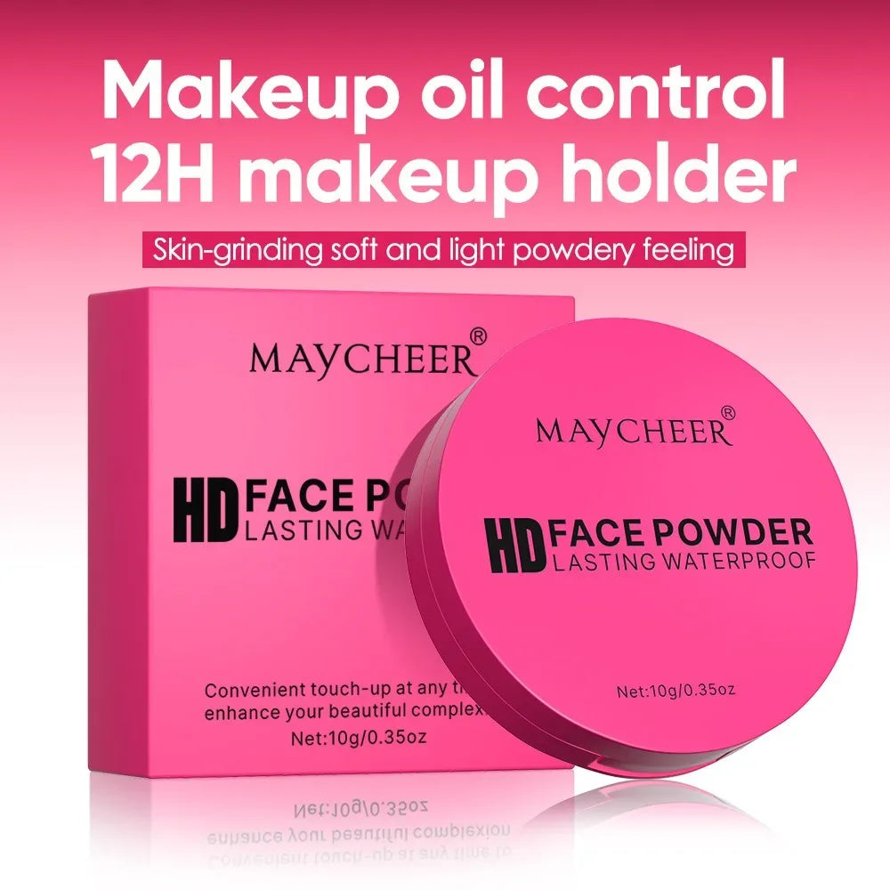 Natural Matte Pressed Powder Foundation Oil Control Brightening Whitening Compact Concealer Face Base Makeup Cosmetic