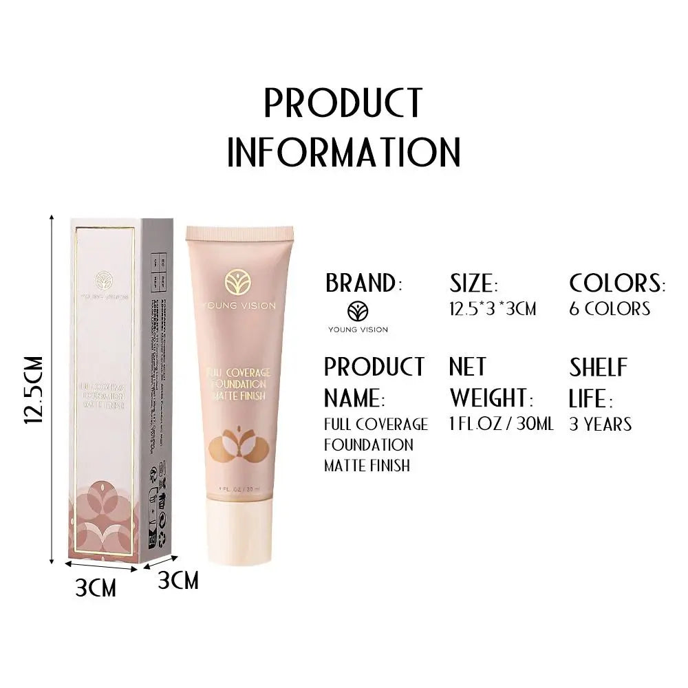 30ml Professional Matte Liquid Foundation Waterproof Long Lasting Face Concealer Full Coverage Foundation Cream Women Makeup - AliExpress 66