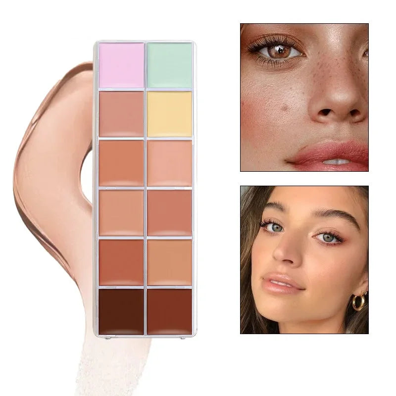12 Color Nude Concealer Palette Contour Cream Acne Spot Corrector Dark Circles Face Foundation Brightening Pigment Cosmetic - AliExpress 66