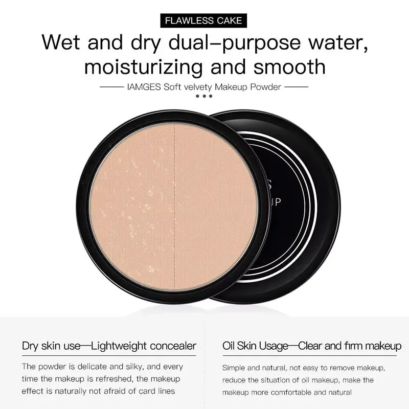 3 Colors Make Up Face Powder Brighten Oil-control Waterproof Nude Makeup Pressed Powder Foundation Makeup Base Cosmetics - AliExpress 66
