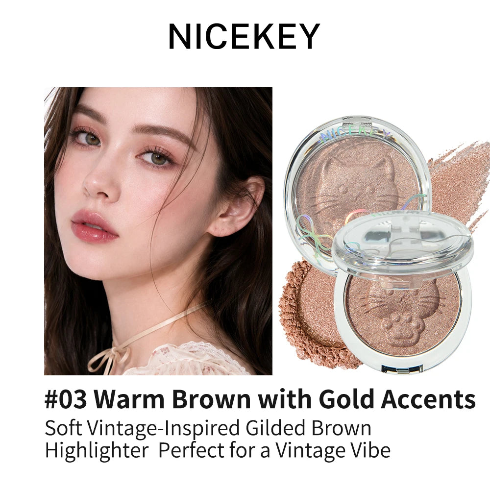 Monochrome Highlighter Powder Glitter Shimmer Face Powder Brighten Makeup Shiny Eyeshadow Diamond Highlighter Palette Bronzer - AliExpress 66