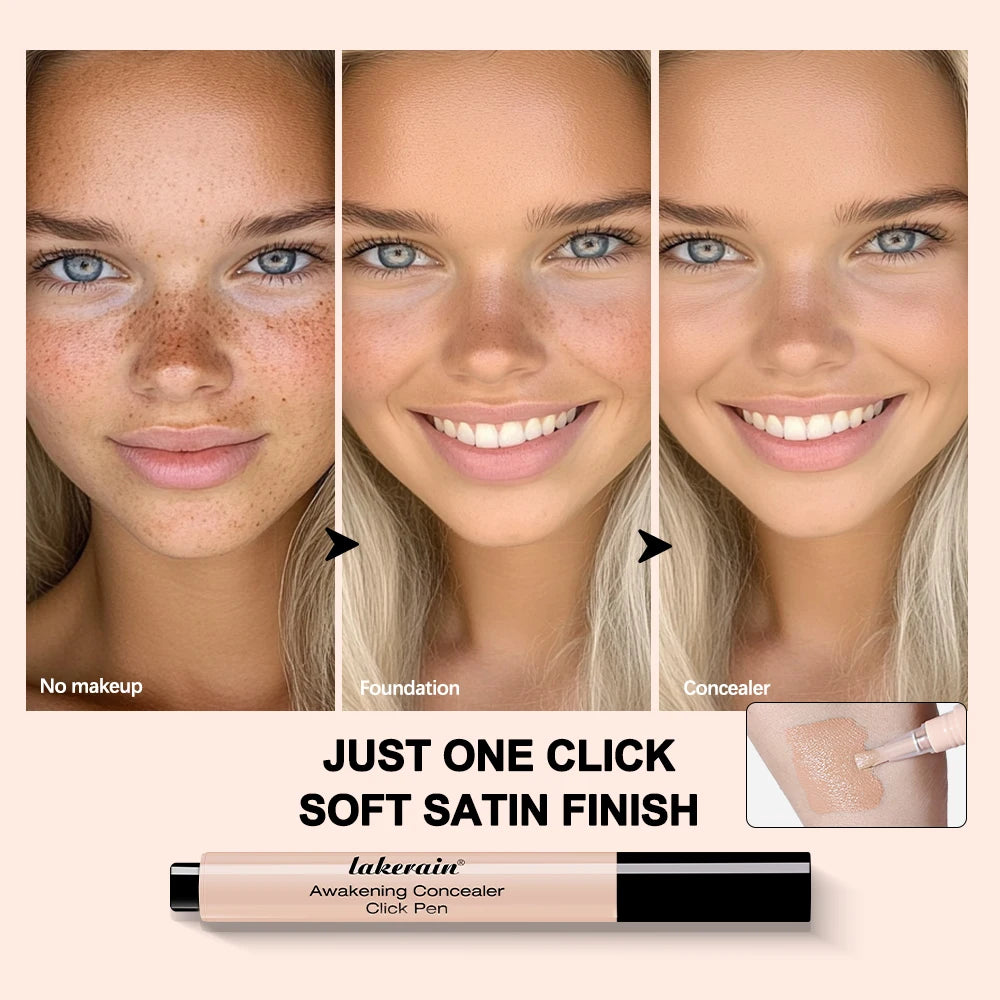 3 Colors Liquid Press Concealer Pen Detail Covering Acne Dark Circles Even Skin Tone Brightening Foundation Face Holding Makeup - AliExpress 66