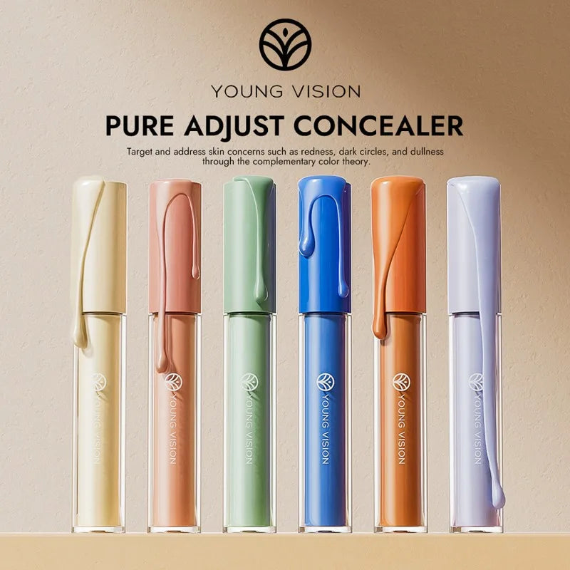 Orange Liquid Concealer Colorful Foundation Primer Base Facial Repair Dark Circles Corrector Skin Tone Purple Brighten Concealer