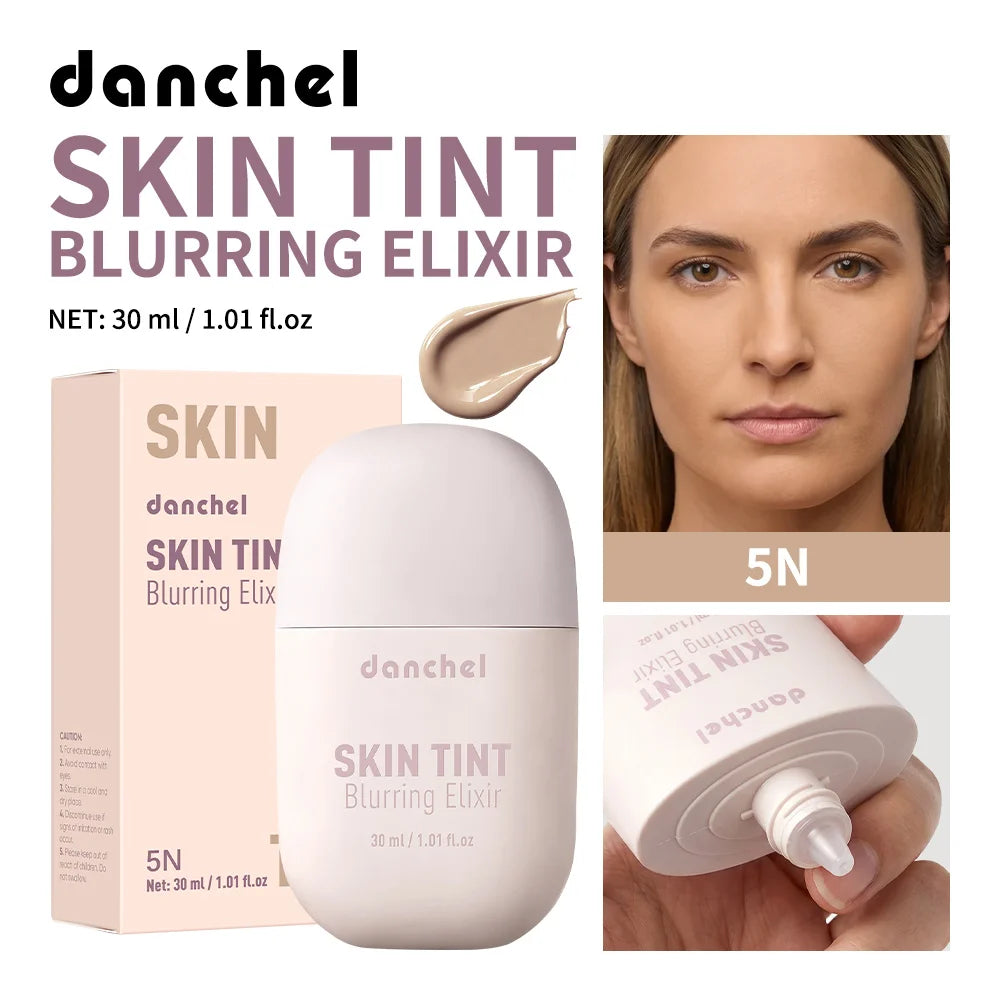 Skin Tint Blurring Elixir Hide Pores Fine Lines Even Skin Tone 12h Long-lasting Natural Finish Lightweight Breathable Skin Tint