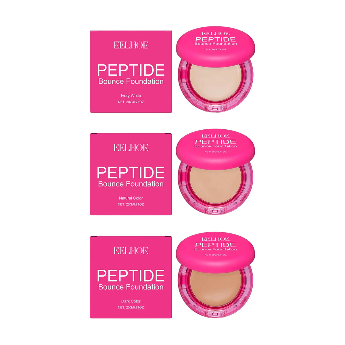 EELHOE Peptide Bounce Balm Foundation Matte Waterproof Sweatproof Oil Control Antioxidant Full Coverage Foundation Makeup Cream - AliExpress 66