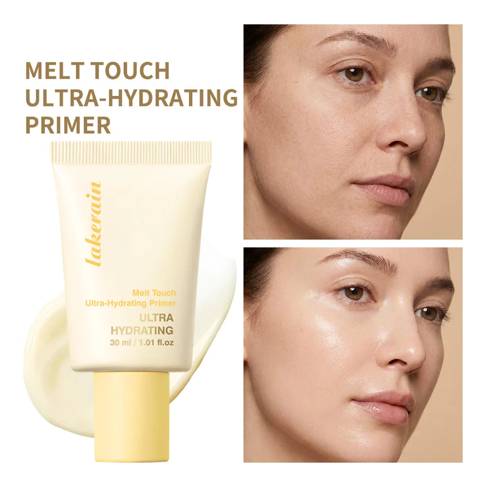 3 IN 1 Melt Touch Primer Buttery Glow Ultra Hydrating Makeup Base Long Lasting Pore Minimizer Smooth Fine Lines Brightening Flaw