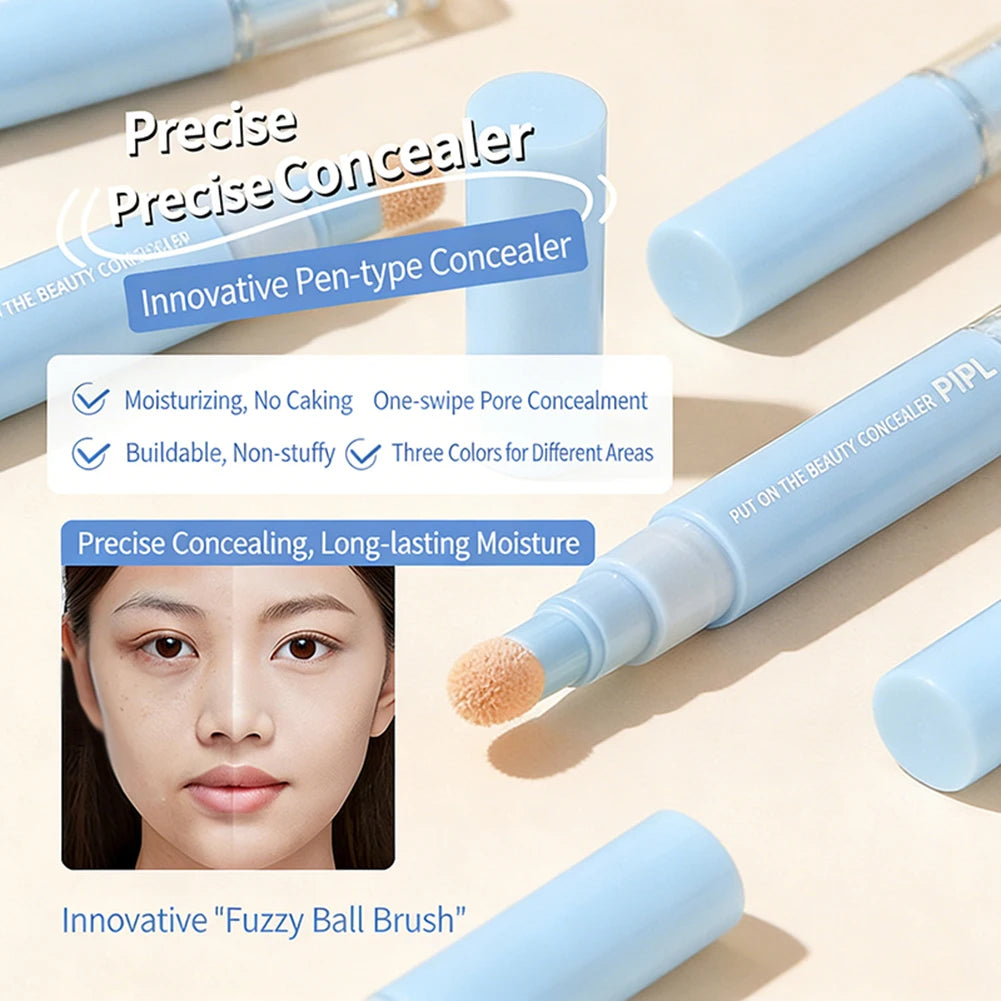 Liquid Concealer Long-Lasting Waterproof Quick Touch-Up Eyes Cosmetics High Fit Color Corrector Concealer Pen For Dark Circles