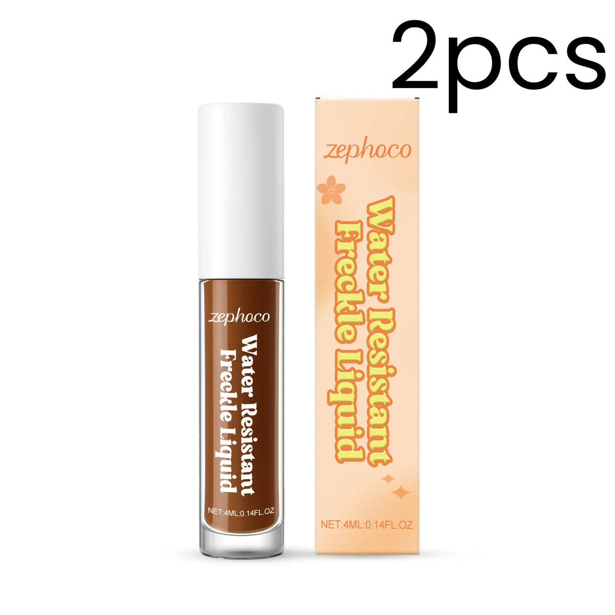 Zephoco Freckle Liquid Waterproof Long Lasting Makeup Fine Tip Fast Color Development Quick Drying Natural Looking Freckle Pen