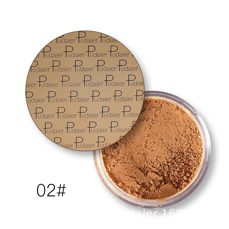 Pudaier 8 Colors Oil-control Loose Powder Waterproof Long-lasting Full Coverage Face Setting Powder Compact Makeup Cosmetics