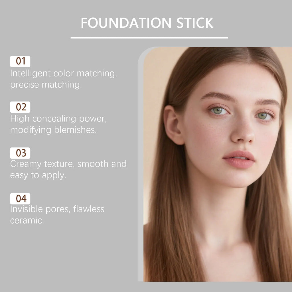 Color Changing Concealer Foundation Stick Lightweight Hydrating Brightening Matte Clear Creamy Smooth Pore Filler Fine Line 13g - AliExpress 66