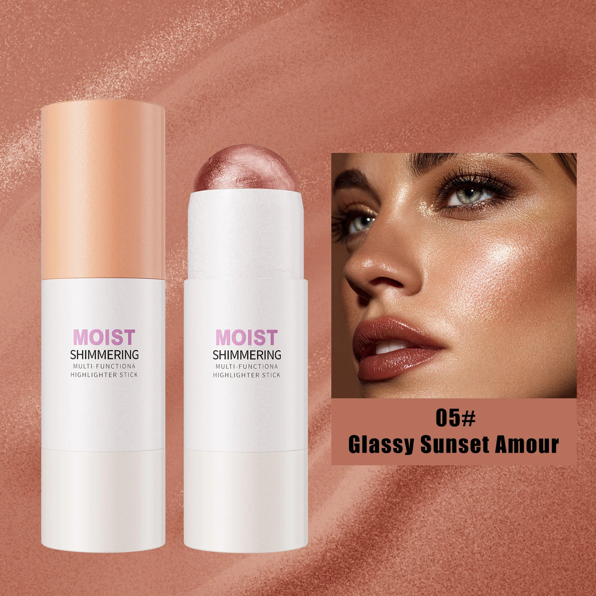 5 Colors Water Light High Gloss Stick Bronzer Shimmer Highlighter Blush Waterproof Face Contour Brighten Stereo Facial Makeup - AliExpress 66