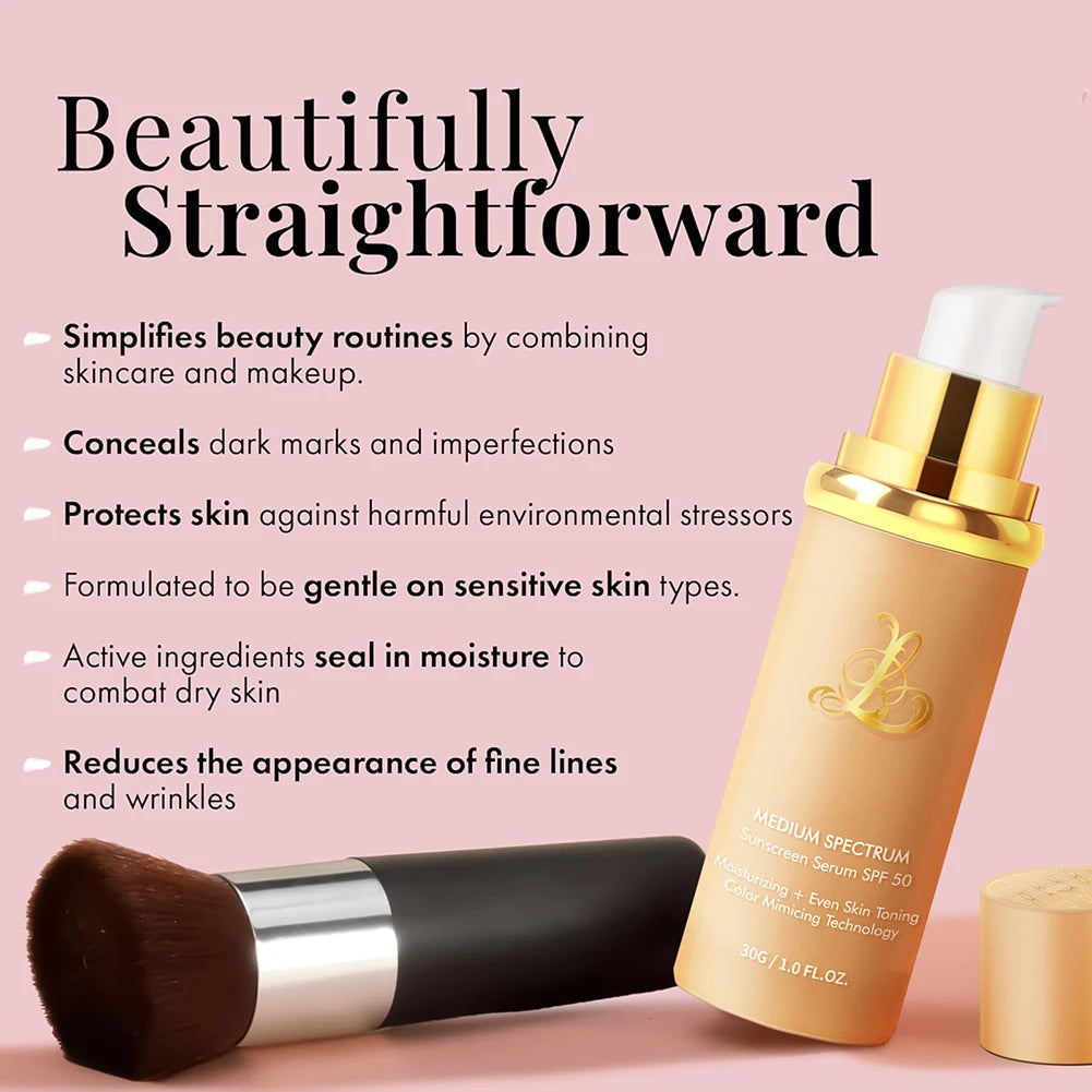 30g 4 In 1 Ultra Blends Color Changing-Foundation Broad Spectrums SPF 50 Sunscreen Concealer For Women Girls Makeup Accessories