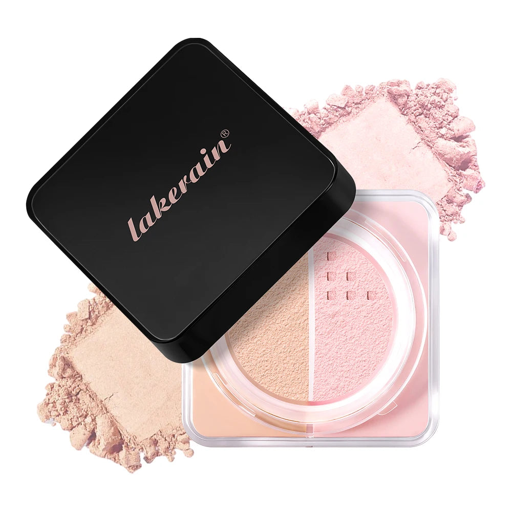 2 Colors Baking Loose Powder Brightening Color Correct Duo Long Lasting Oil Control Natural Blurring Pores Face Setting Makeup