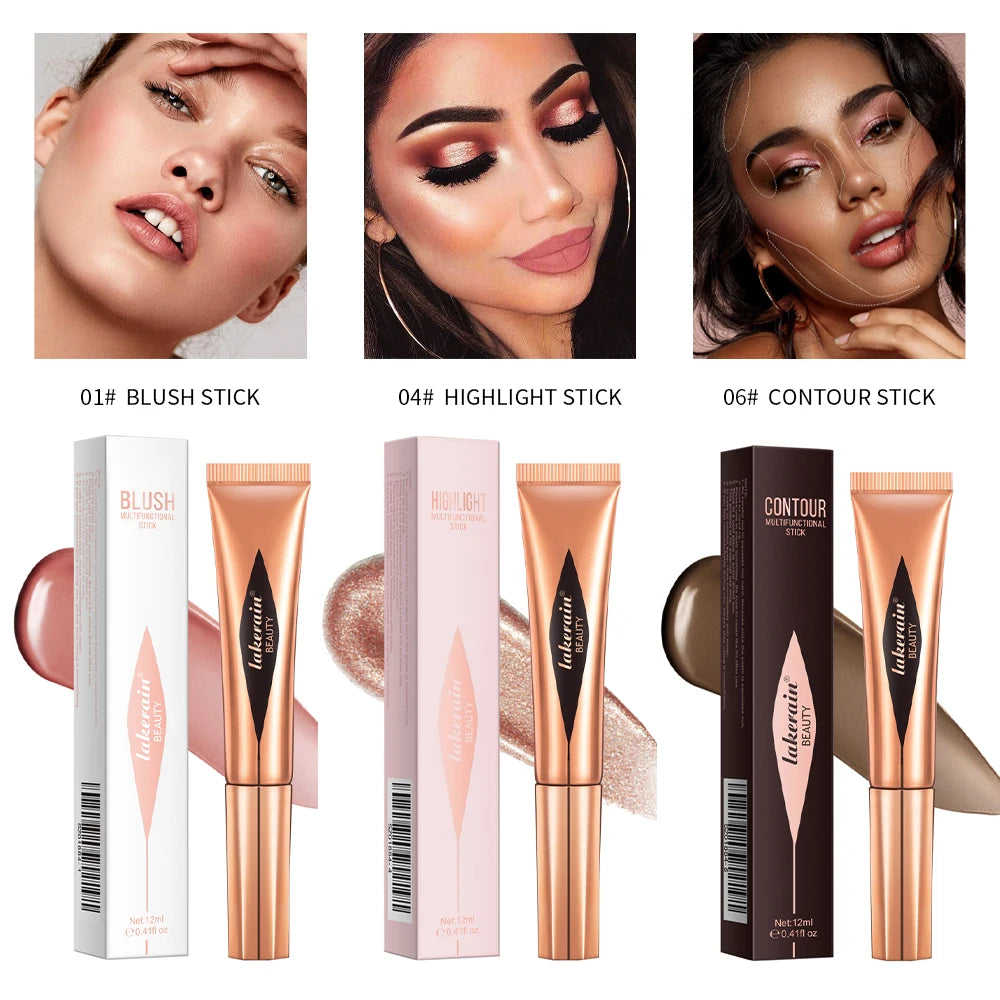 Multi-use Stick Bronzer Blusher Beauty Highlighter Blush Liquid Face Bronzer Natural Contouring Wand Stick Applicator Makeup - AliExpress 66