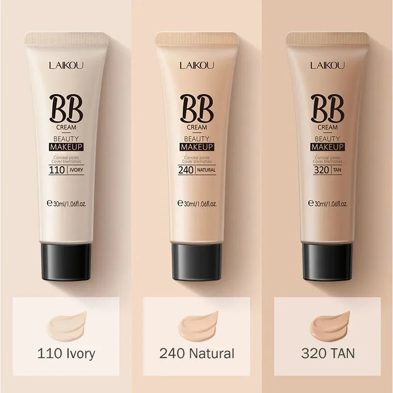 LAIKOU BB Cream 18 Hour Longlasting Liquid Foundation Waterproof Anti-acne Marks Flawless Natural Face Base Makeup Moisturize - AliExpress 66
