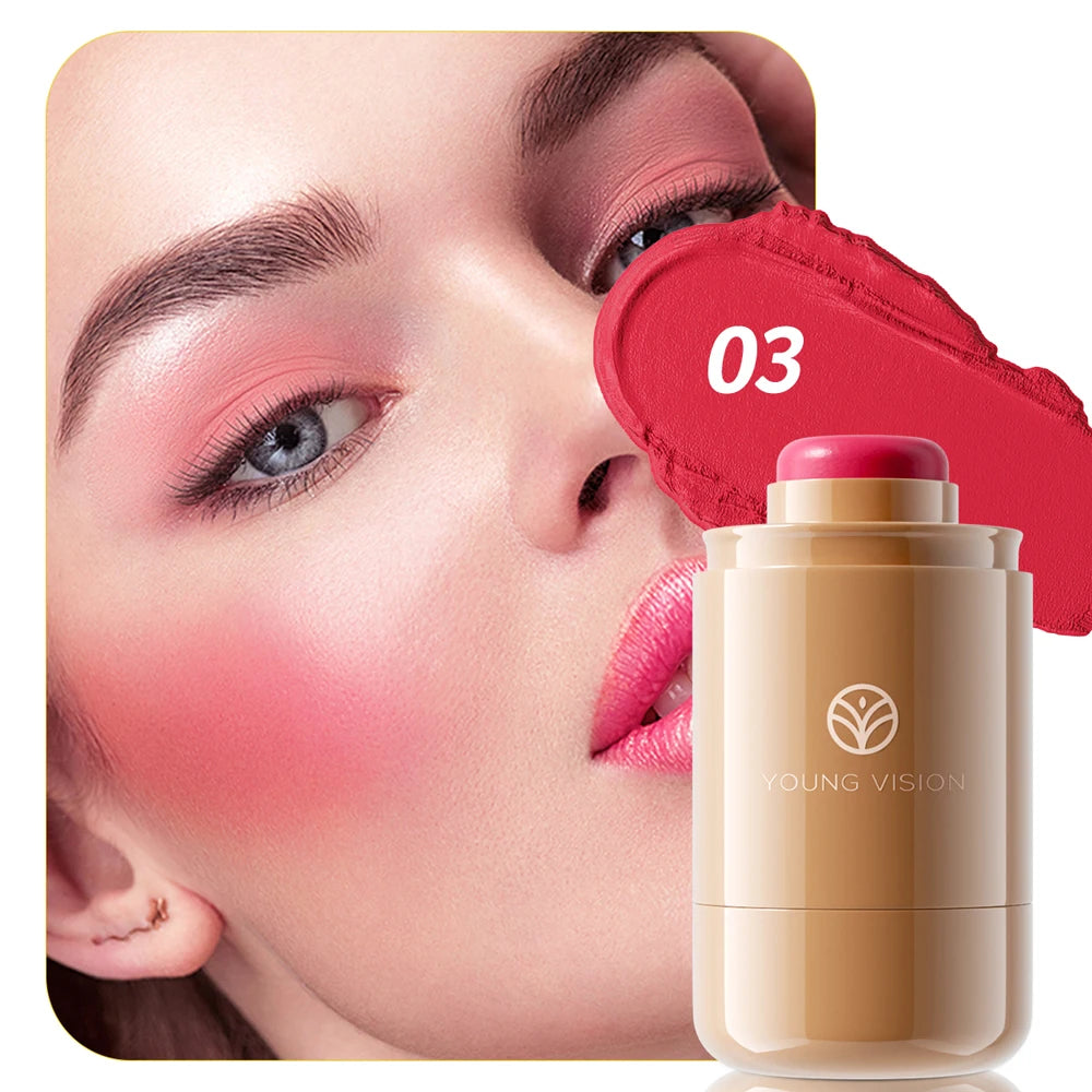 6-Color Pocket Blush with Matte Finish, Natural-Looking, Waterproof Lip and Cheek Dual-Use Creamy Texture Blush Stick - AliExpress 66