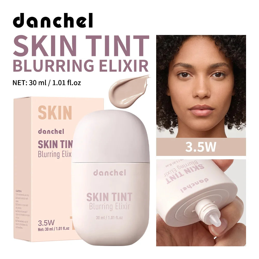 Skin Tint Blurring Elixir Hide Pores Fine Lines Even Skin Tone 12h Long-lasting Natural Finish Lightweight Breathable Skin Tint