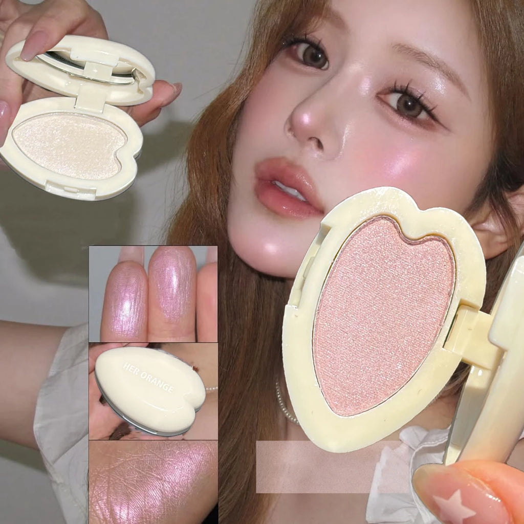 Pearlescent Shimmer Highlighter Eyeshadow Fine Glitter Multi Use Face & Eye Highlight Portable Single Pan High Gloss Makeup - AliExpress 66