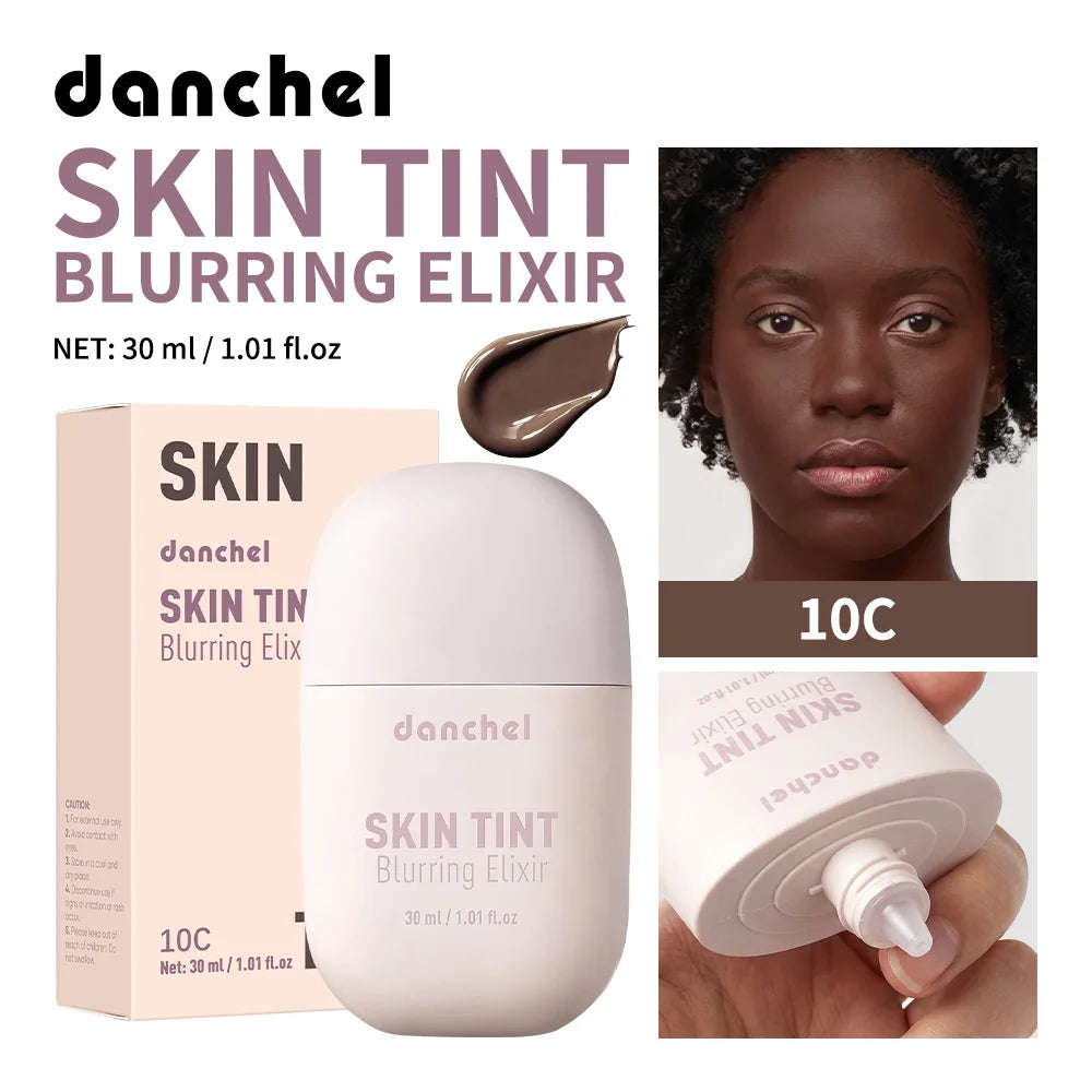 Skin Tint Blurring Elixir Hide Pores Fine Lines Even Skin Tone 12h Long-lasting Natural Finish Lightweight Breathable Skin Tint