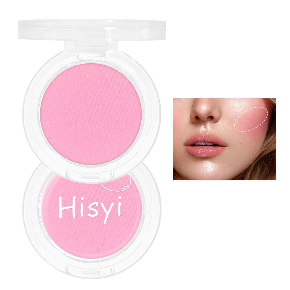 Daily single-color blush - Blush with a subtle wine-like sheen, fine glittering, natural color palette, pure makeup allure - AliExpress 66
