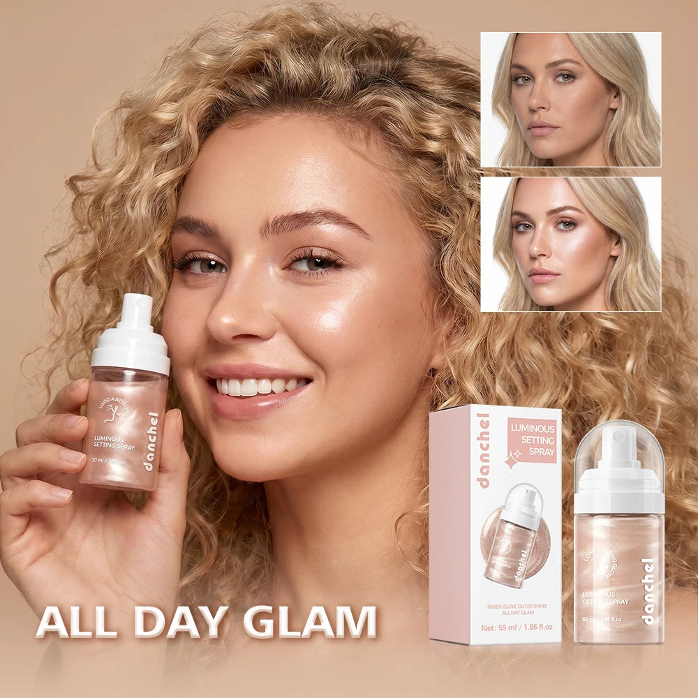 Luminous Setting Spray Dewy Plump Looking Skin Lasting Hydration Blends Seamlessly Natural Finish Daily Face Makeup Cosmetics