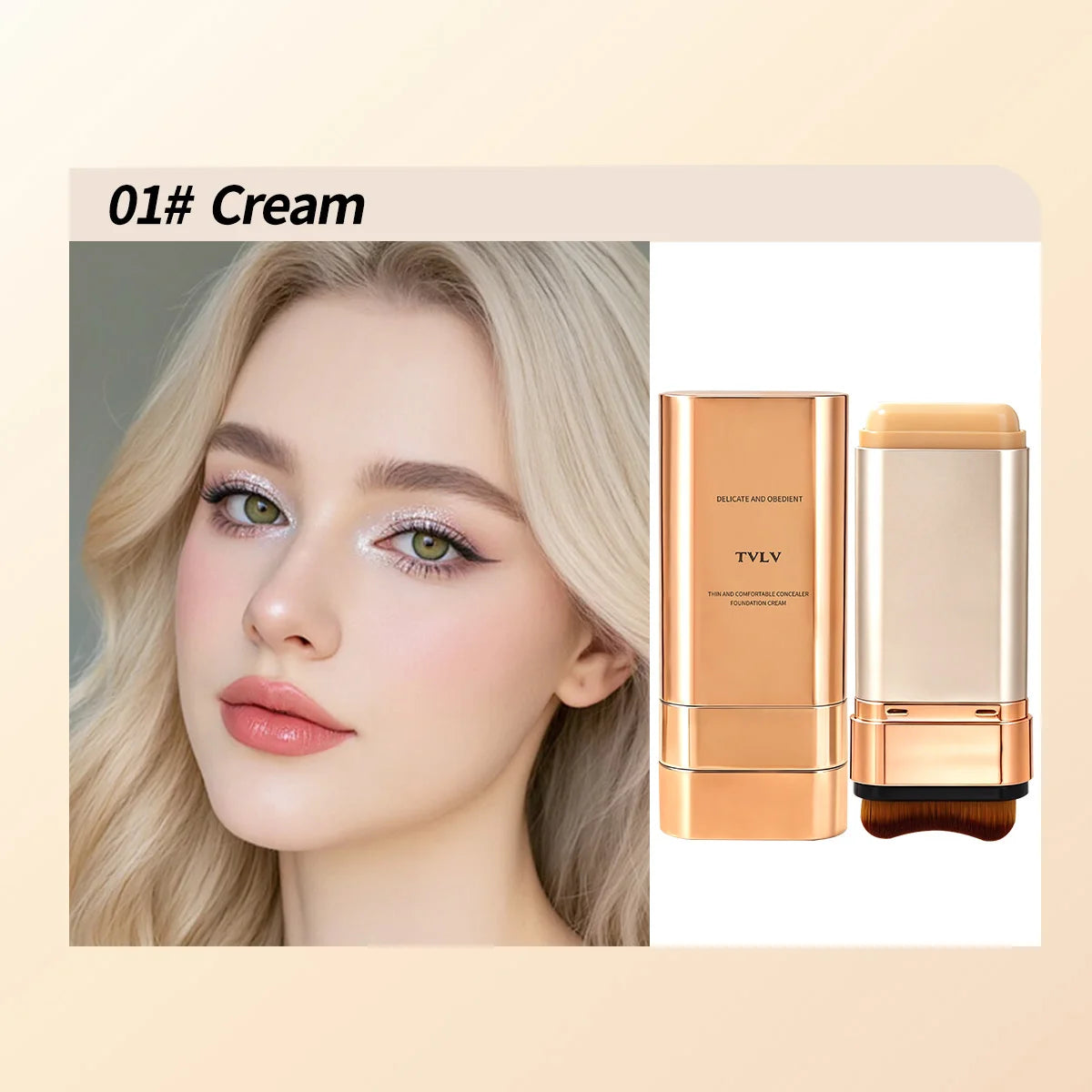 2 Pcs Set Double-End Foundation Stick,Long-Lasting Transfer-Resistant,Long-Wearing Coverage,Creates A Natural Makeup Look