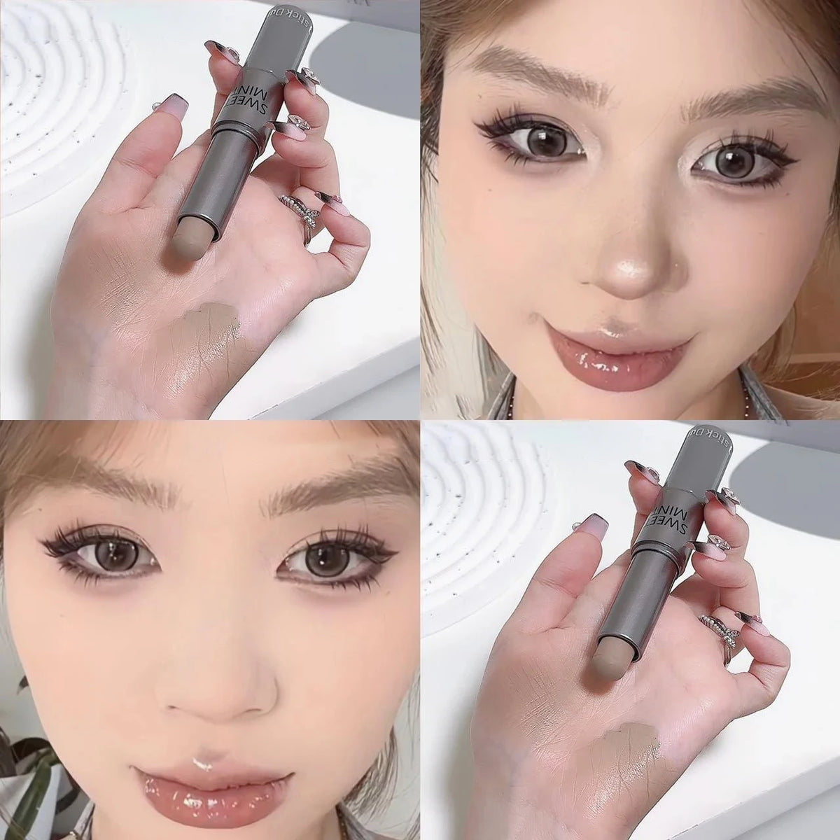 Moisturizing Silky 3D Contour Stick Natural Matte Double Head Suitable For Nose Shadow Makeup Concealer Brightening Cosmetics - AliExpress 66