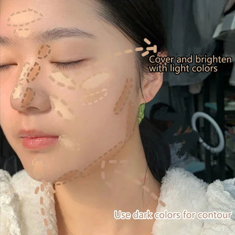 3 Colors Concealer Cream, Full Coverage Dark Circles Acne Scars Spots Tear Trough Concealer, Hydrating Brightening Face Makeup - AliExpress 66