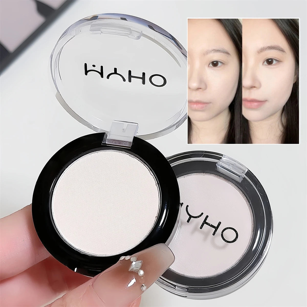 White Matte Highlighter Pink Purple Blush Palette Powder Eyeshadow Waterproof Lasting Face Contour Brightening Makeup Cosmetics - AliExpress 66