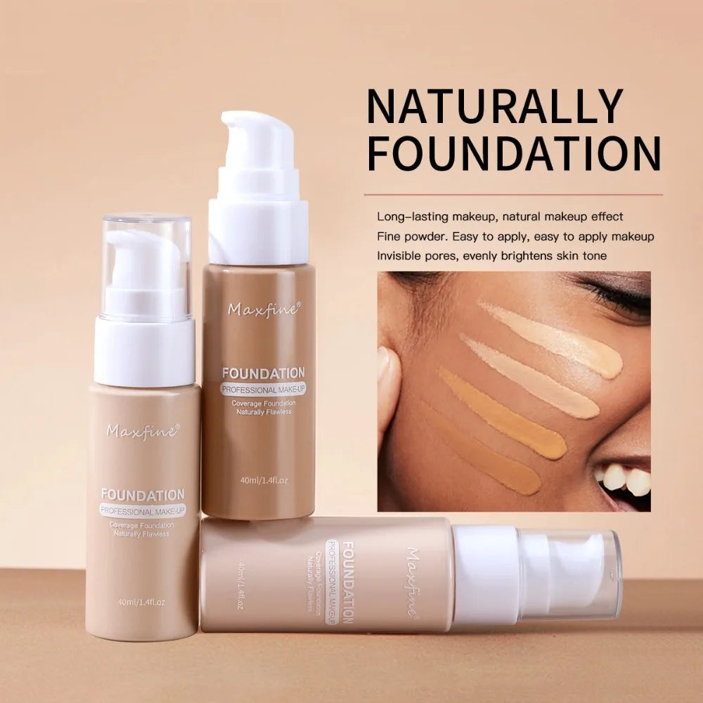 Professional Oil-Control Liquid Face Foundation Waterproof Full Coverage Matte Base Long Lasting Makeup Base