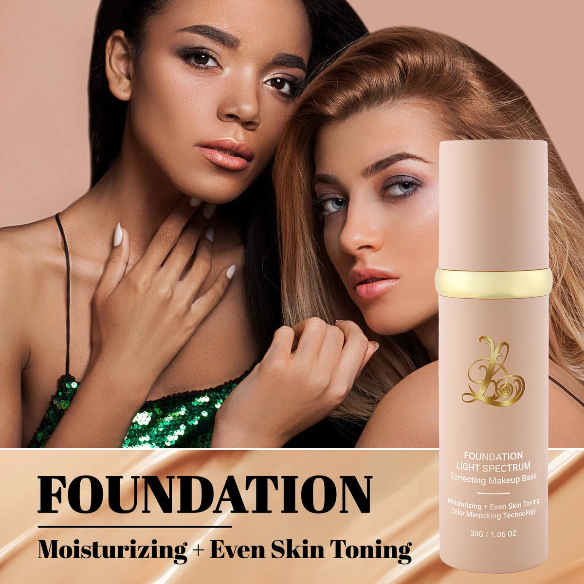 3-in-1 Smart Foundation 30g - Sunscreen, Concealer & Color Match, Light Spectrum Tech for Even Tone & UV Protection. - AliExpress 66